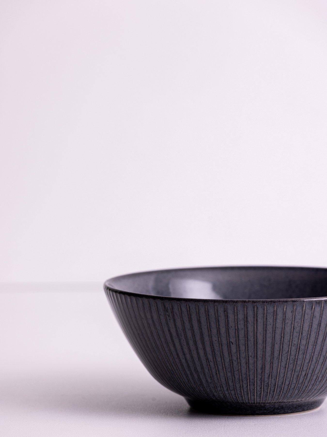 Product photograph of Mason Cash Reactive Linear Set Of 4 Bowls Ndash Black from very.co.uk