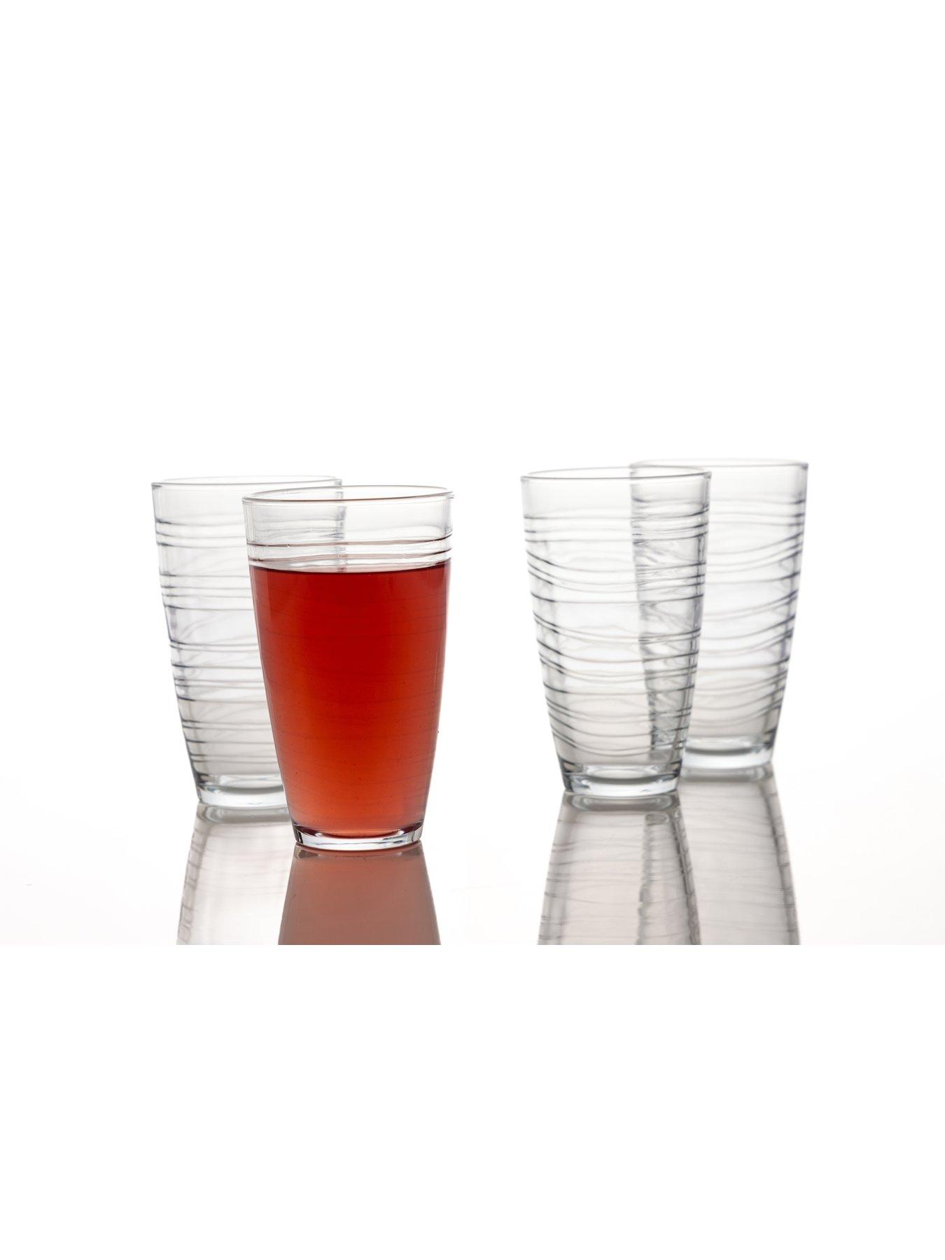 Ravenhead Essentials Set of 4 Swirl Super Hi-Ball Tumbler Glasses