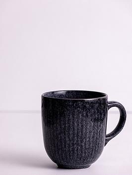 Product photograph of Mason Cash Reactive Linear Set Of 4 Mugs - Black from very.co.uk