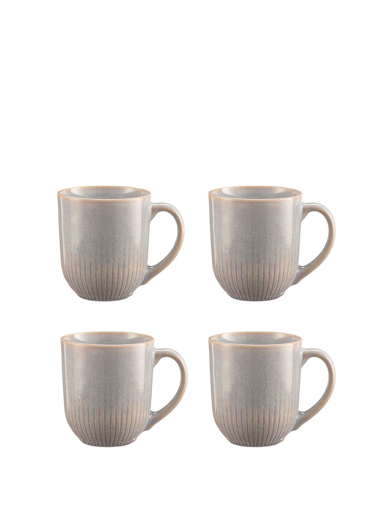 Image 2 of 4 of Mason Cash Reactive Linear Set of 4 Mugs &ndash; Grey