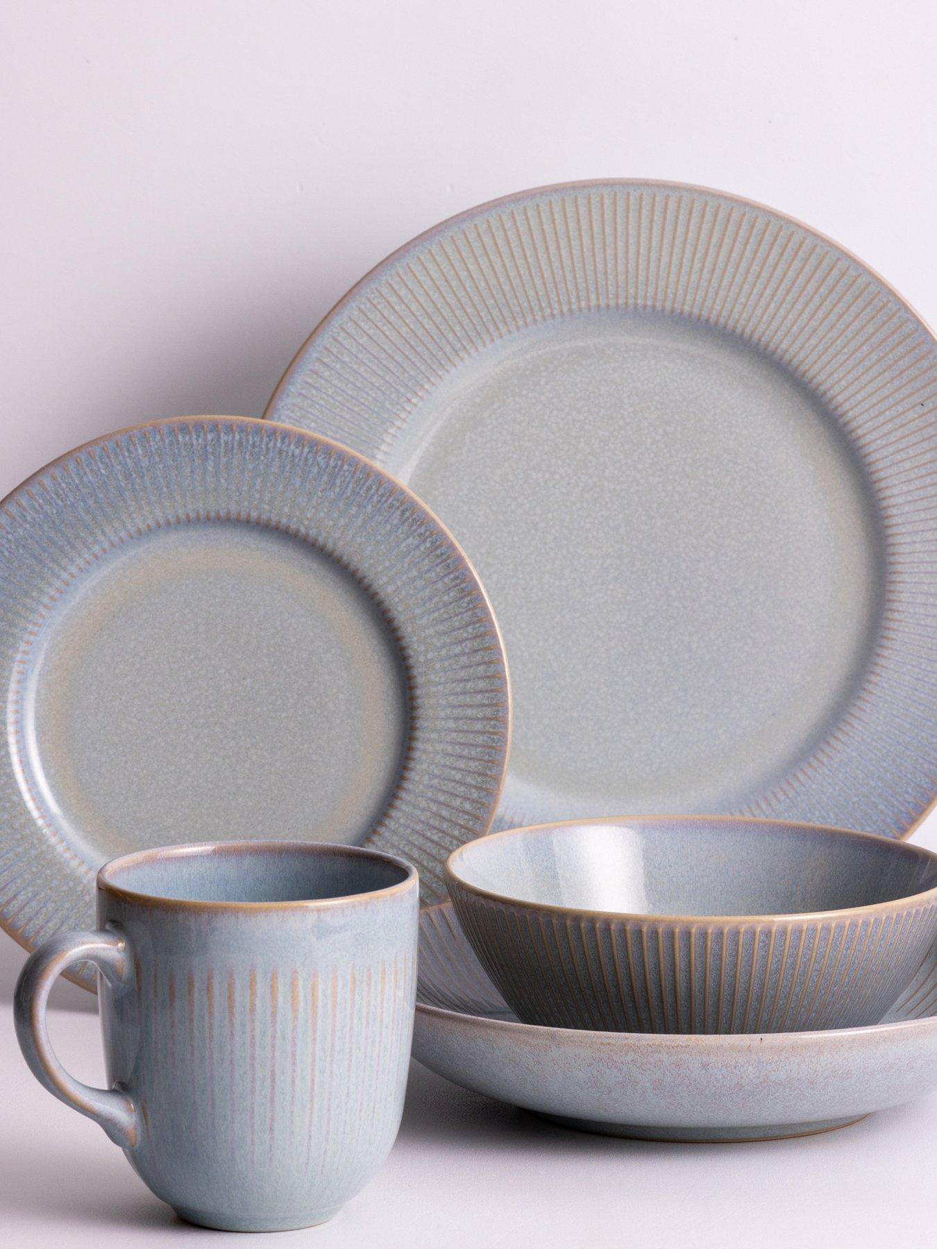 Image 3 of 4 of Mason Cash Reactive Linear Set of 4 Mugs &ndash; Grey