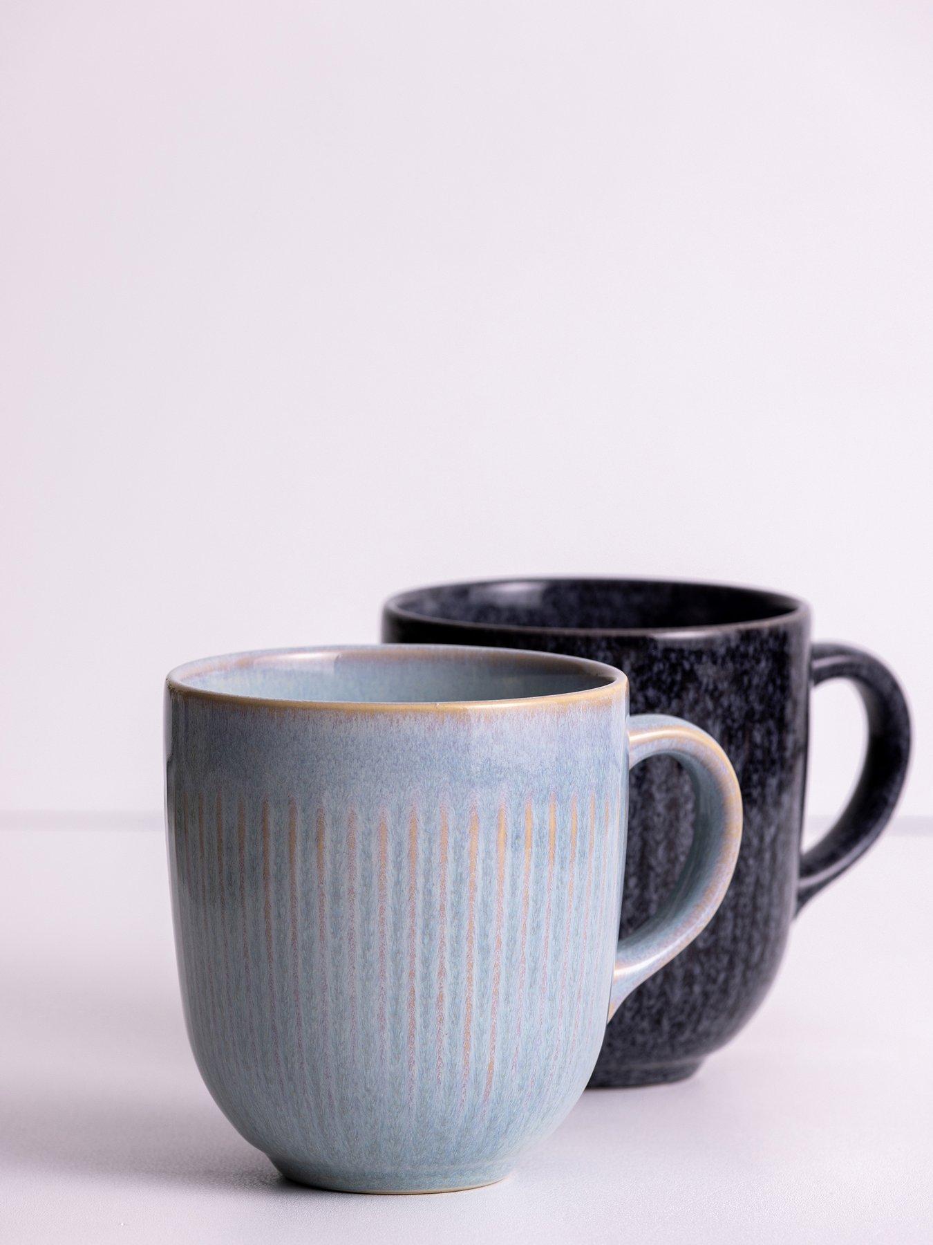 Image 4 of 4 of Mason Cash Reactive Linear Set of 4 Mugs &ndash; Grey