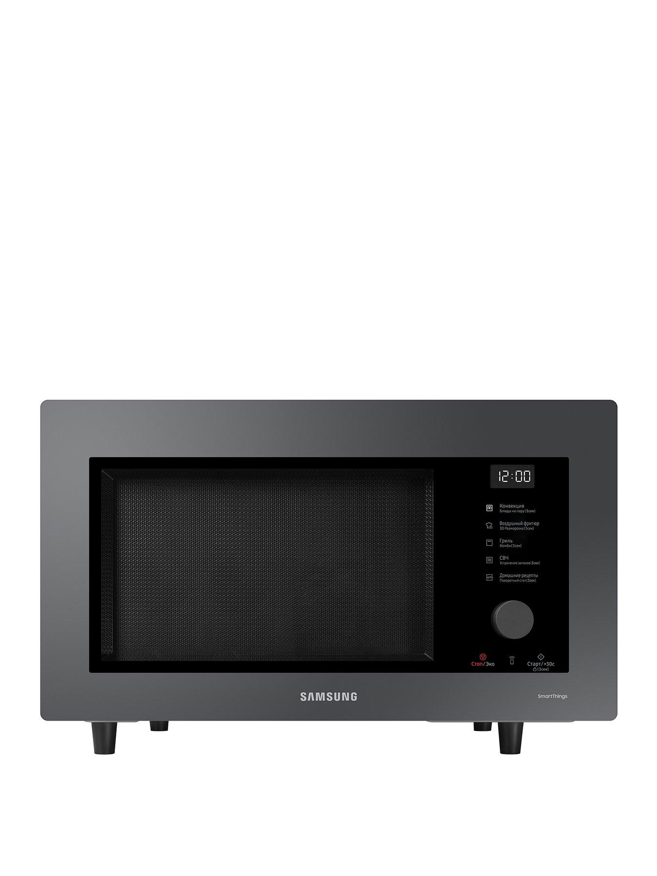 Product photograph of Samsung Mc32db7746kce3 32-litre Combi Bespoke Microwave With Air Fry Ndash Charcoal from very.co.uk