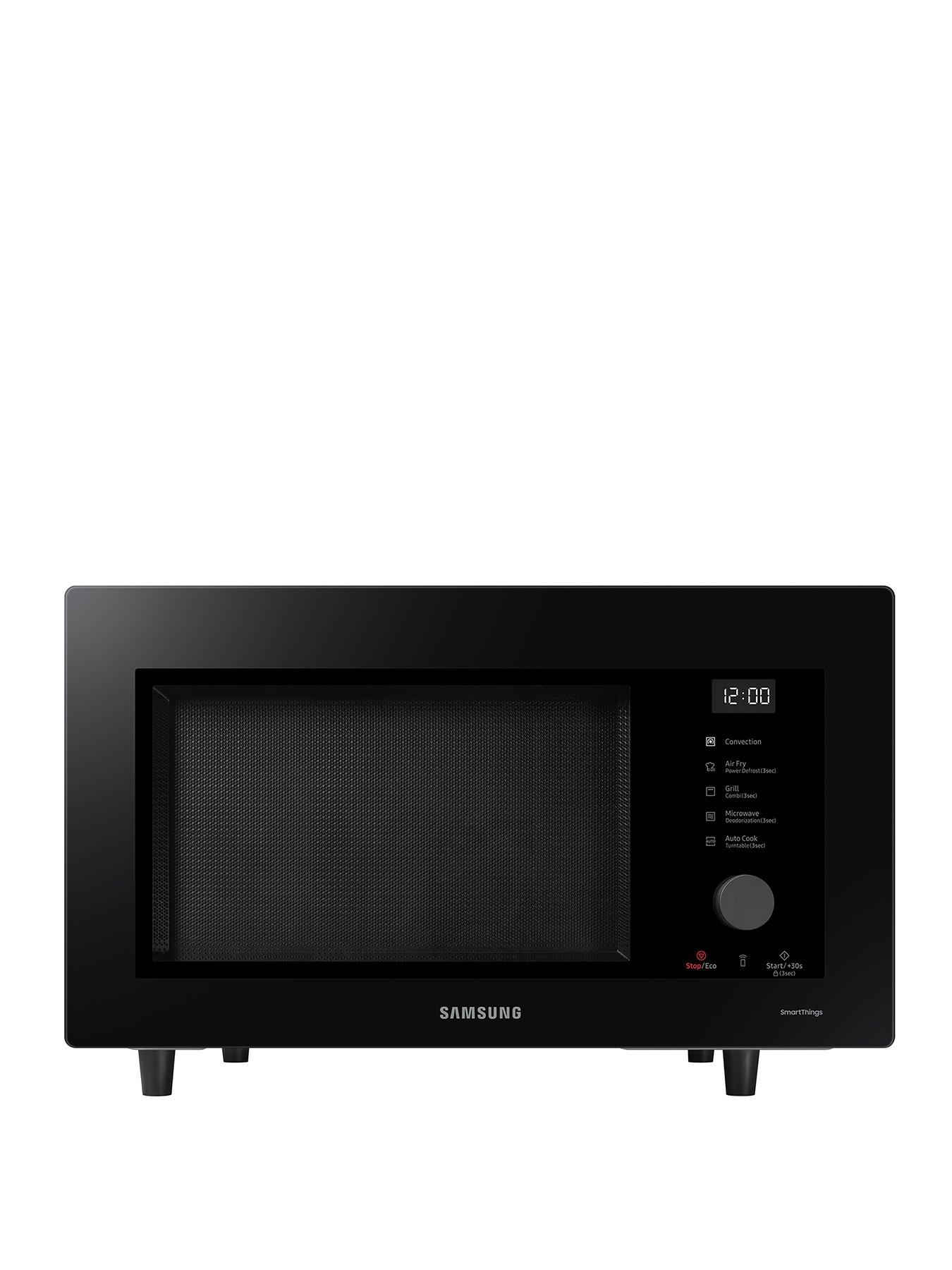 Product photograph of Samsung Mc32dg7646cke3 32-litre Combi Bespoke Microwave With Air Fry - Black Glass from very.co.uk