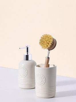 Product photograph of Typhoon Living Cream Soap Dispenser And Tumbler Set from very.co.uk