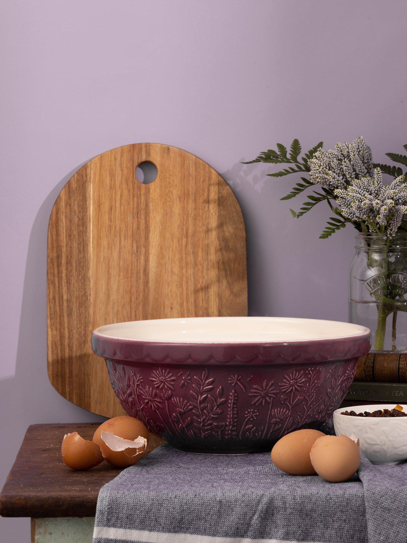 Product photograph of Mason Cash In The Meadow Daisy 26 Cm Purple Mixing Bowl from very.co.uk