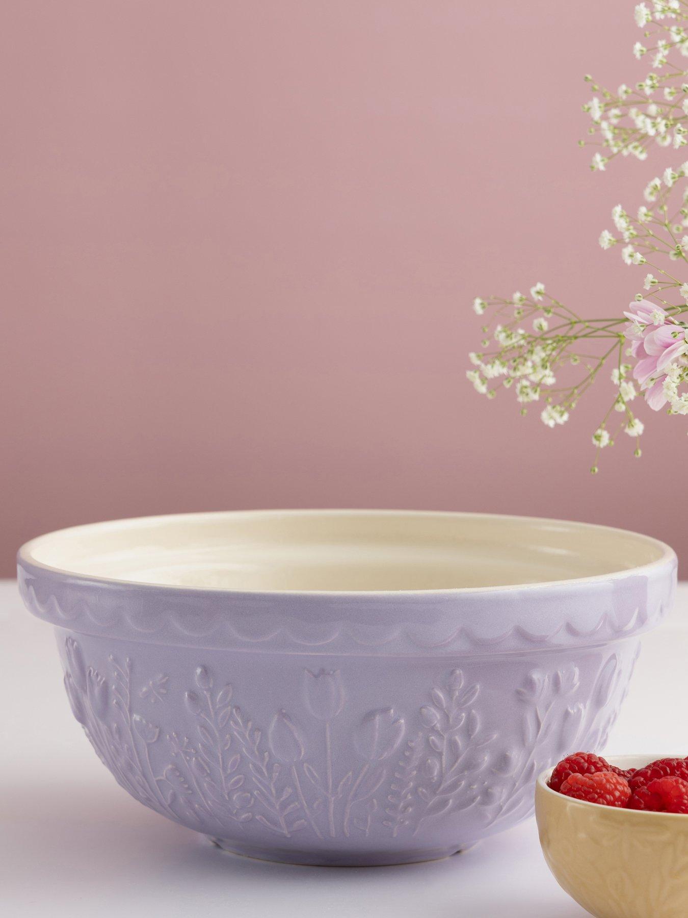 Product photograph of Mason Cash In The Meadow Tulip 24 Cm Lilac Mixing Bowl from very.co.uk
