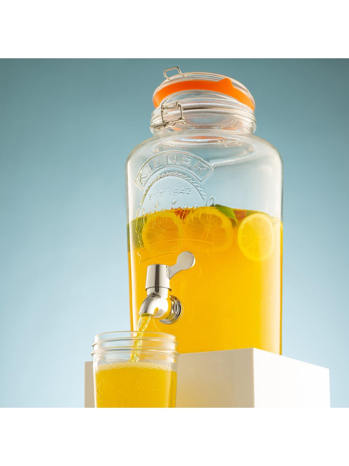Product photograph of Kilner Clip Top Round Drinks Dispenser Ndash 5-litre Capacity from very.co.uk