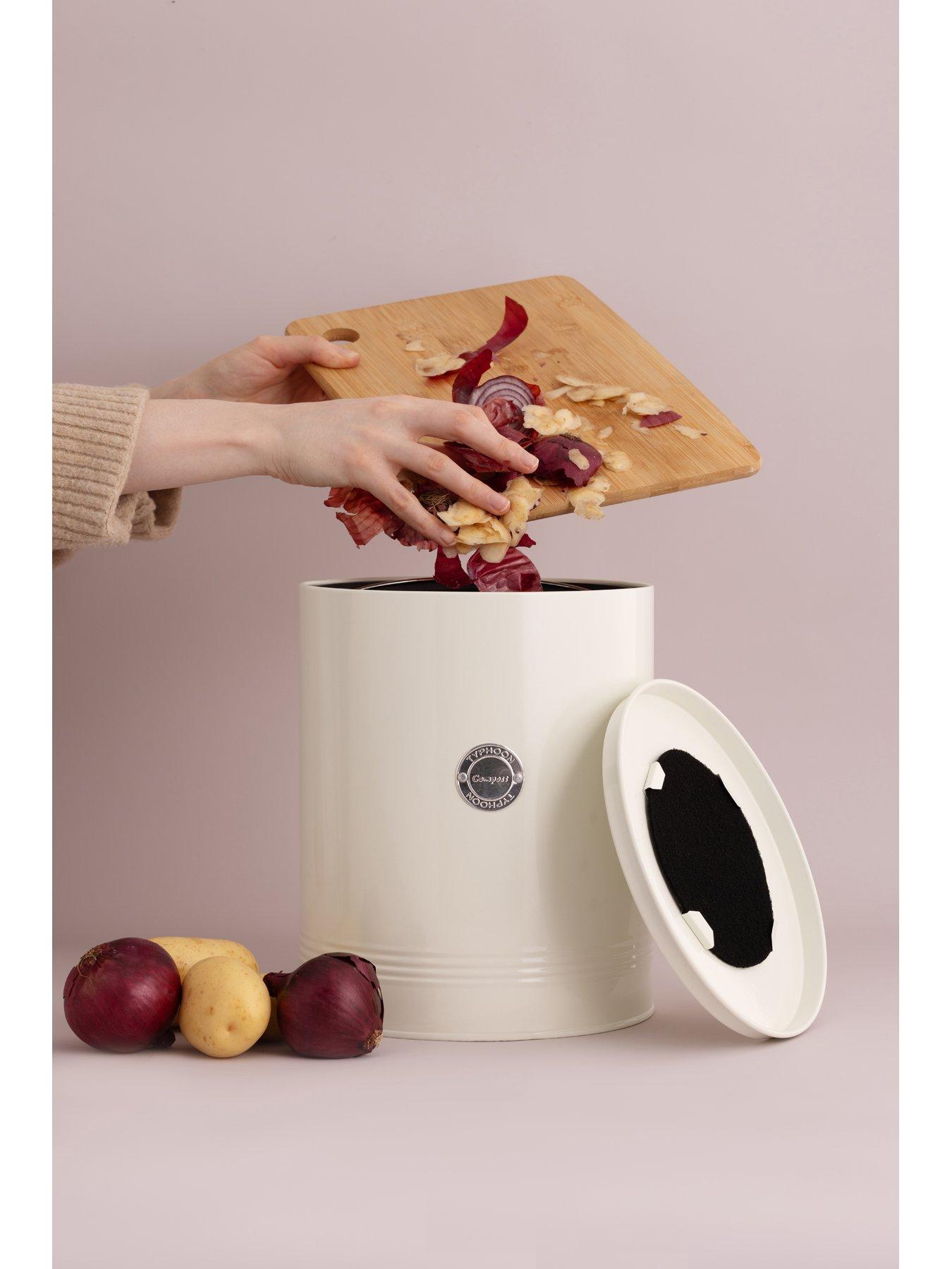 Product photograph of Typhoon Living Compost Caddy In Cream from very.co.uk