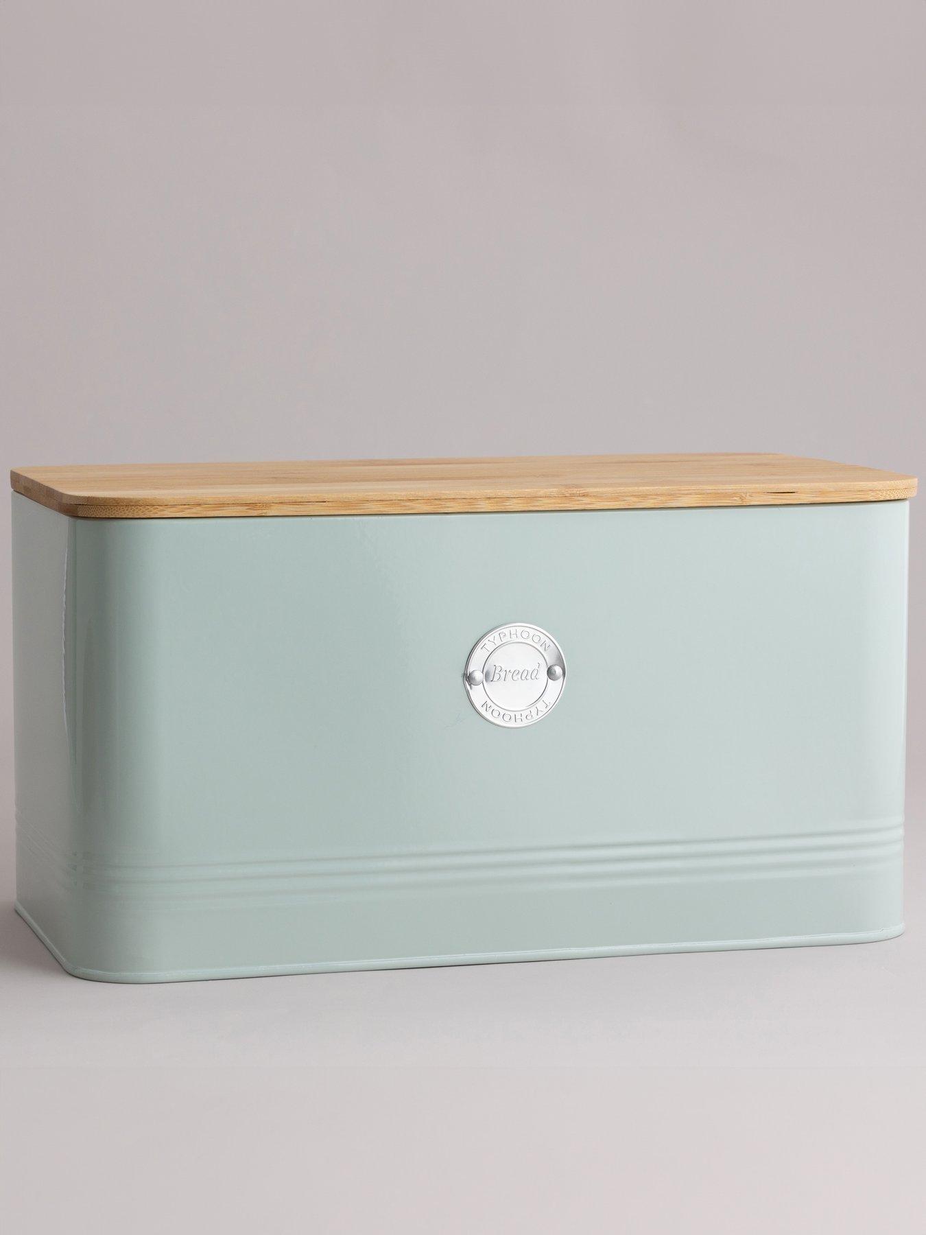 Product photograph of Typhoon Living Squircle Bread Bin Ndash Mint Green from very.co.uk