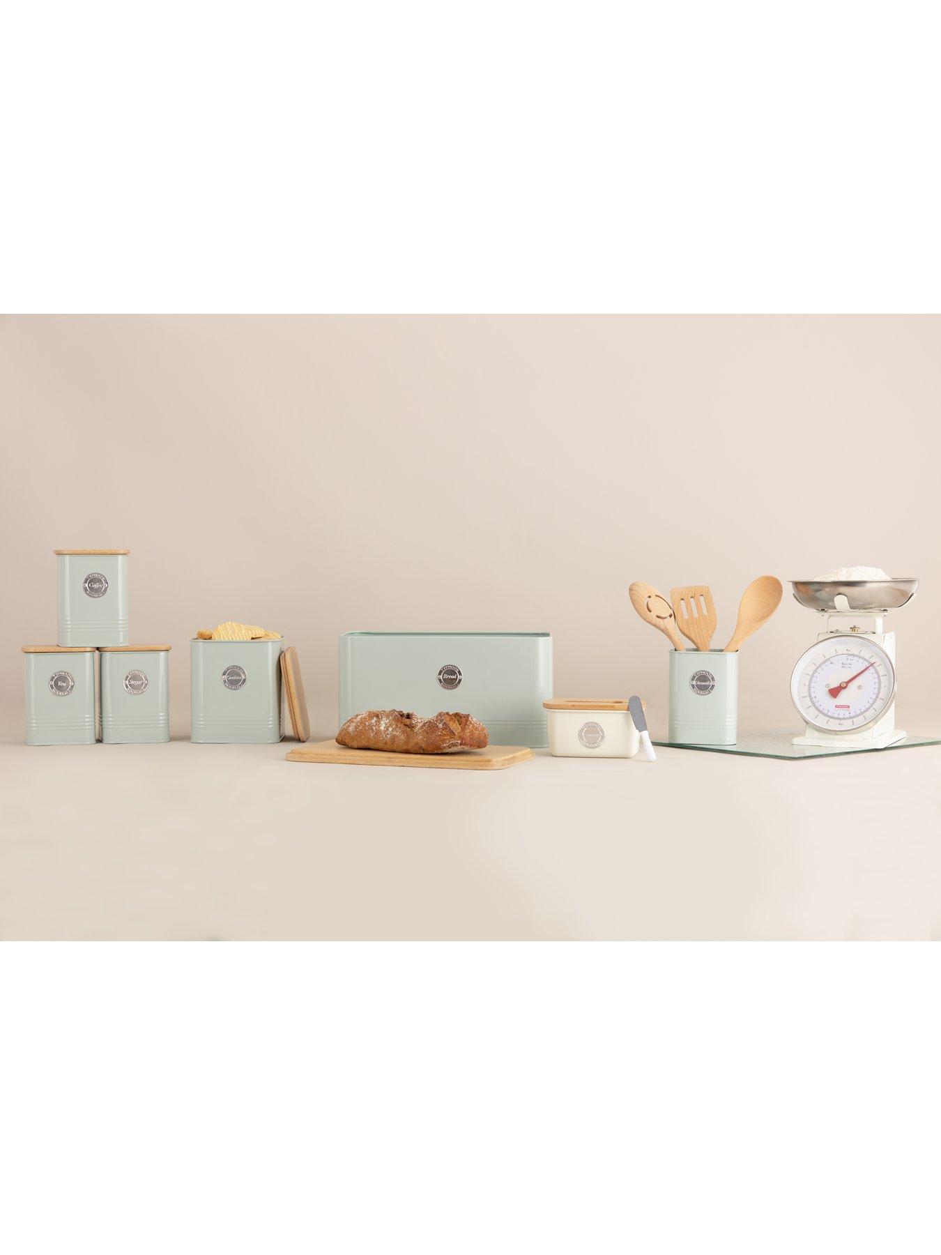Image 4 of 4 of Typhoon Living Squircle Set of 3 Tea, Coffee, Sugar Canisters - Mint Green