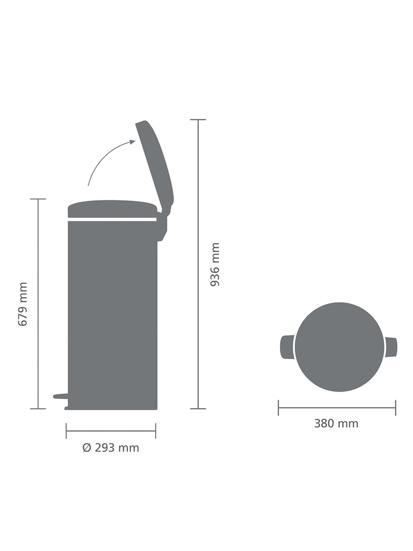 Image 6 of 7 of Brabantia NewIcon 30-Litre Pedal Bin in Platinum