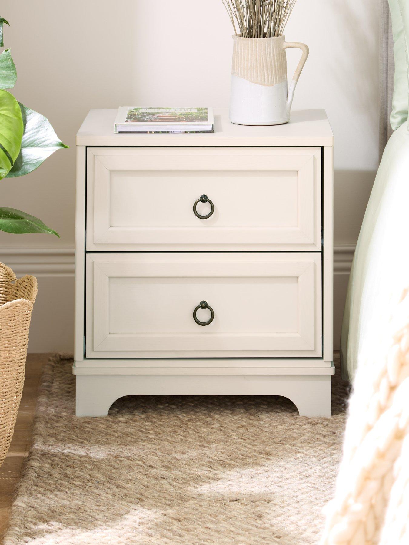 Product photograph of Very Home Cabot 2 Drawer Bedside Chest from very.co.uk