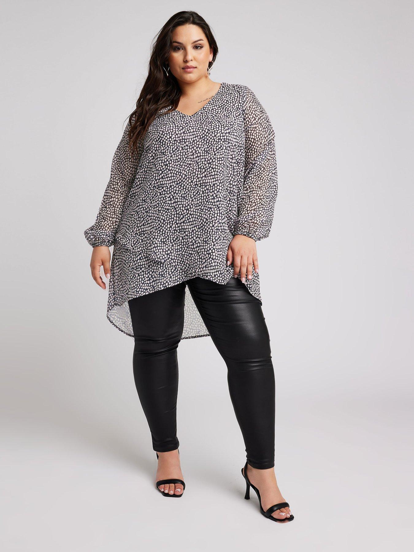 Yours Curve Animal Wrap Front Blouse | Very.co.uk