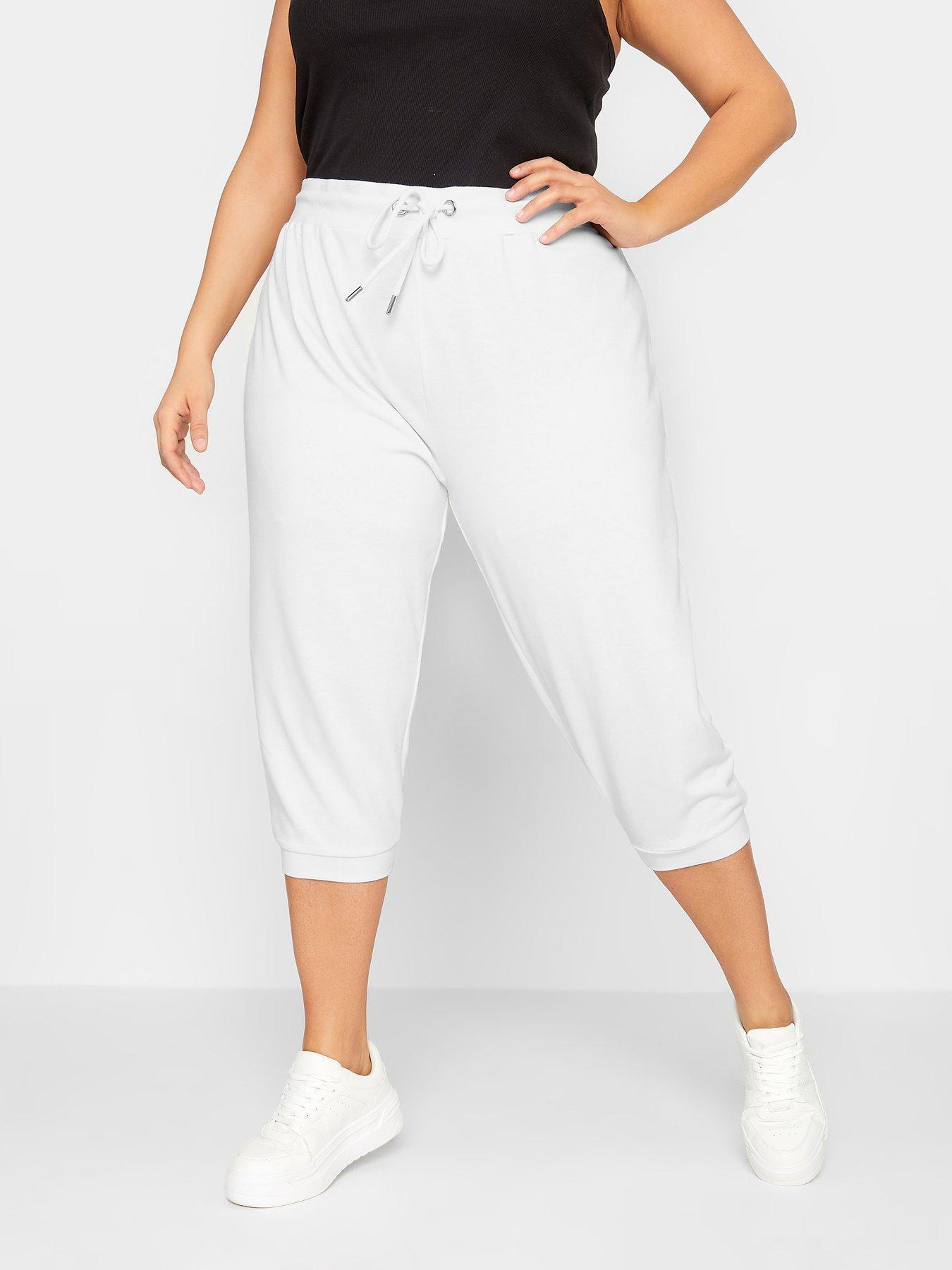 Yours Curve White Cropped Jogger
