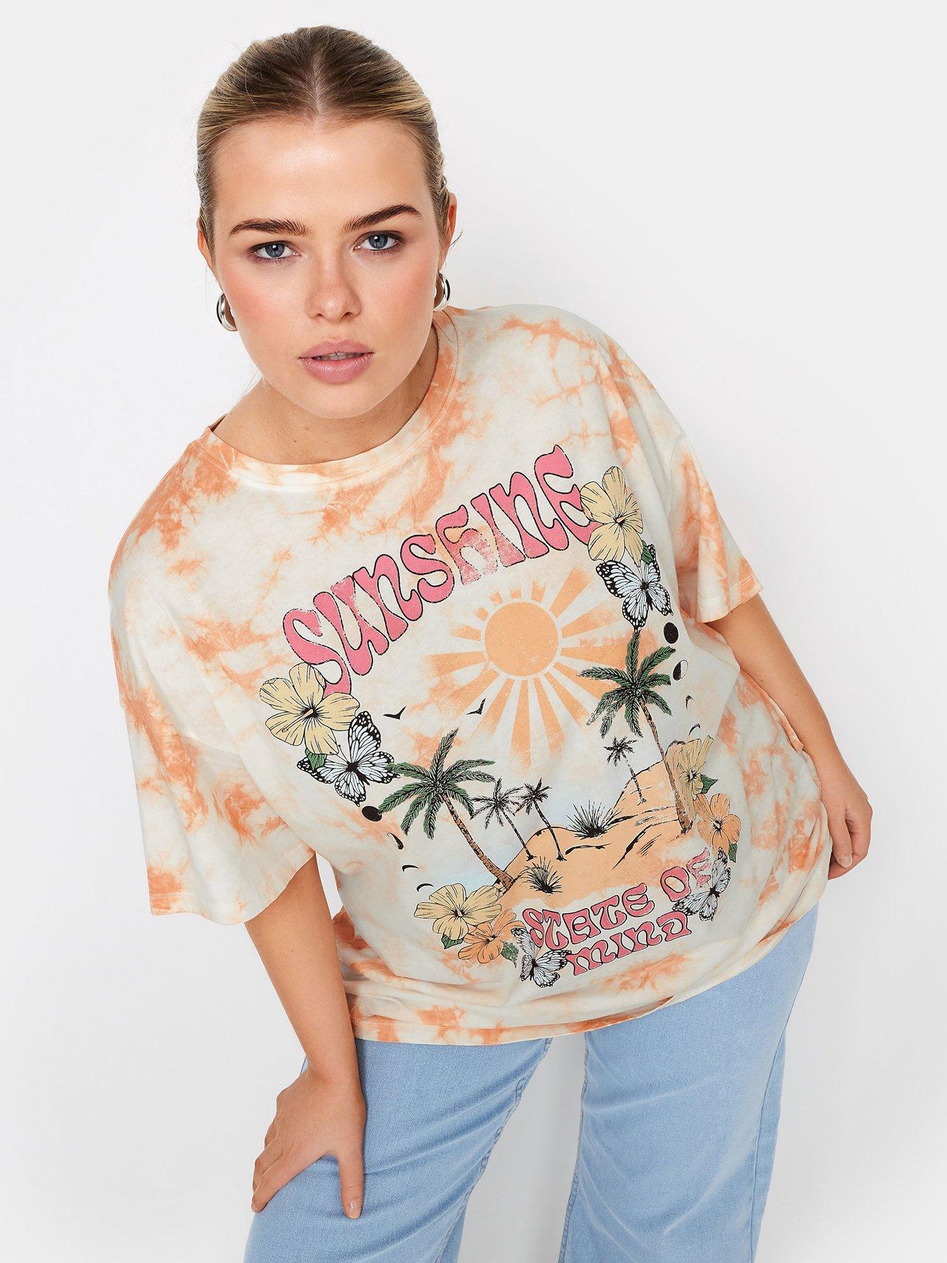 Yours Curve Tie Dye T-shirt | Very.co.uk