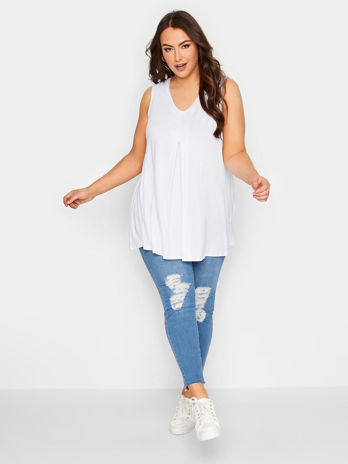 White swing vest top
