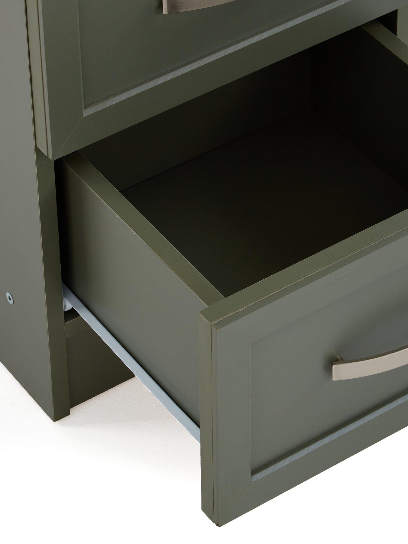 Very Home Camberley 3 Drawer Graduated Bedside Chest - Green | Very