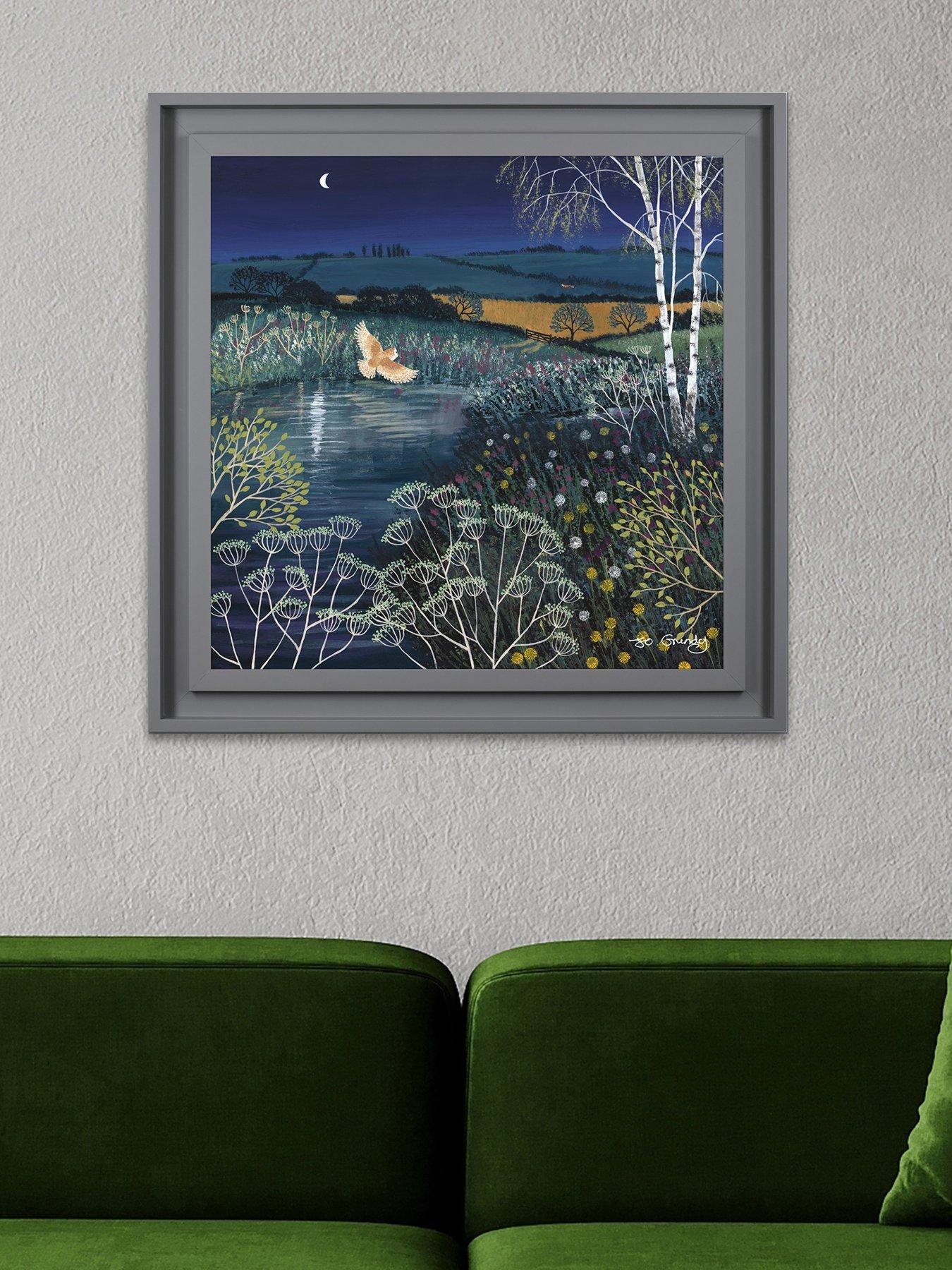 undefined Over Moonlit Pool by Jo Grundy Framed Art Print
