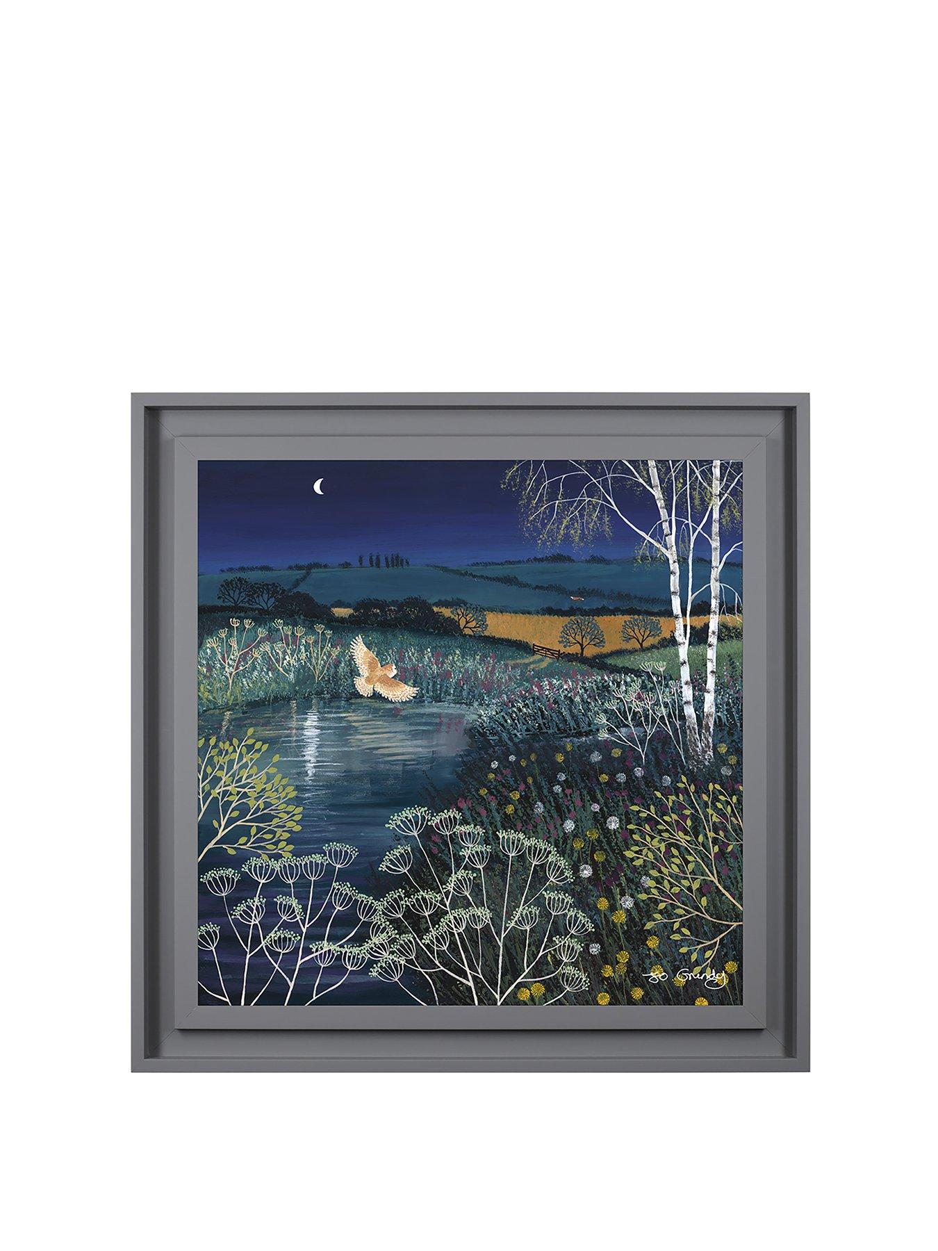 Image 2 of 3 of The Art Group Over Moonlit Pool by Jo Grundy Framed Art Print