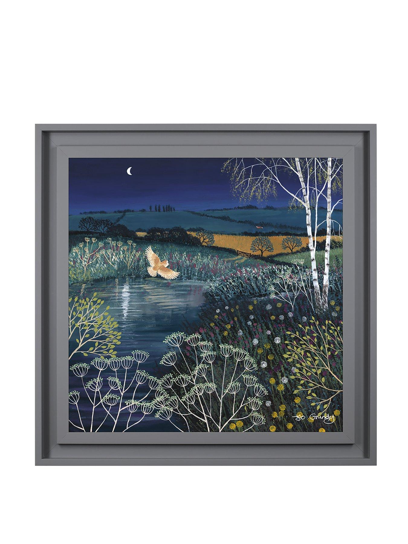 Image 3 of 3 of The Art Group Over Moonlit Pool by Jo Grundy Framed Art Print