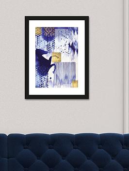 Product photograph of The Art Group Ikat Horse By Summer Thornton Framed Print from very.co.uk