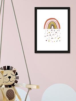 Product photograph of The Art Group Rainbow Hearts Art Print By Summer Thornton from very.co.uk