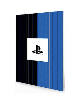 Product photograph of Playstation Portrait Print On Wood from very.co.uk