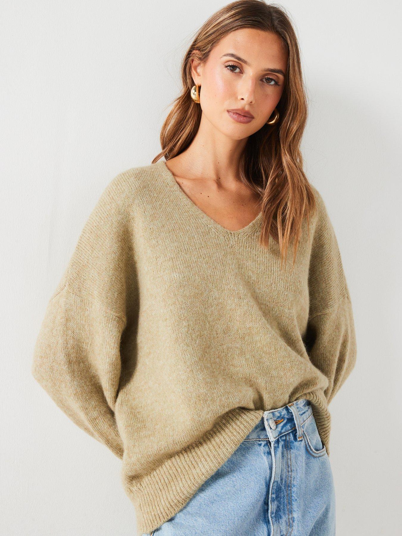 undefined Fondys Wool Blend V-Neck Jumper - Green