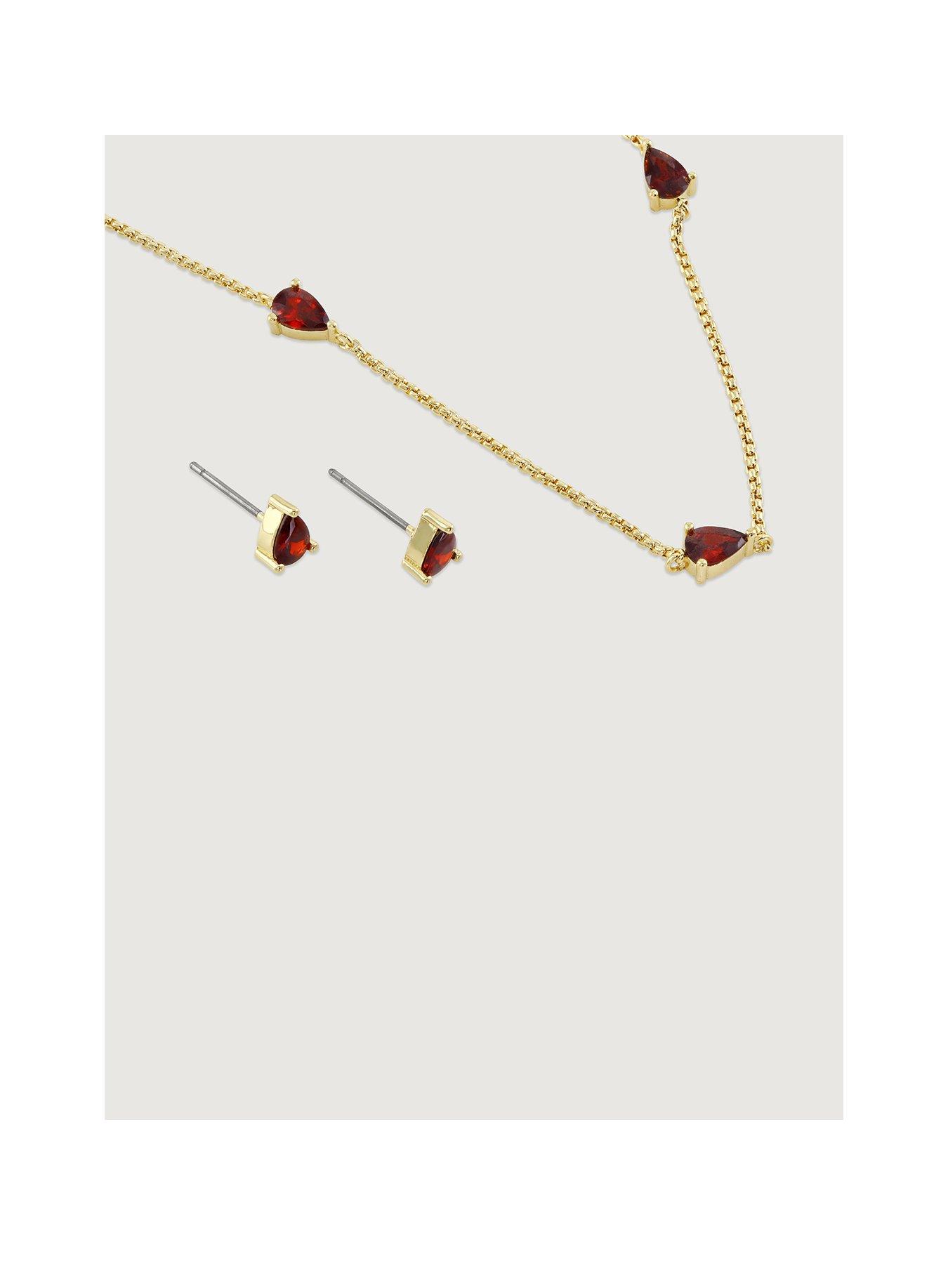 Product photograph of Buckley London Siam Dainty Stud And Choker Set from very.co.uk