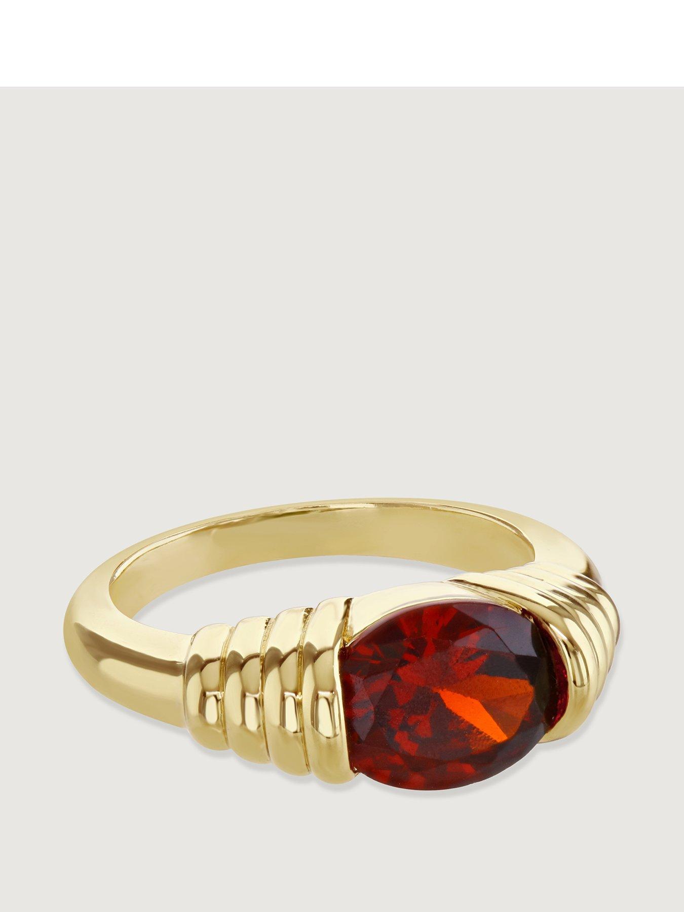 Product photograph of Buckley London Garnet Ancient Heirloom Ring from very.co.uk