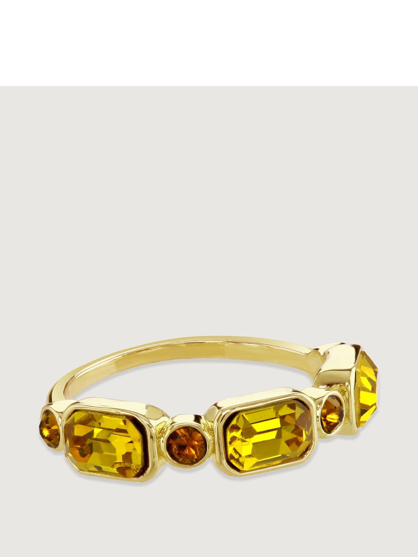 Product photograph of Buckley London Topaz Geometric Ring from very.co.uk