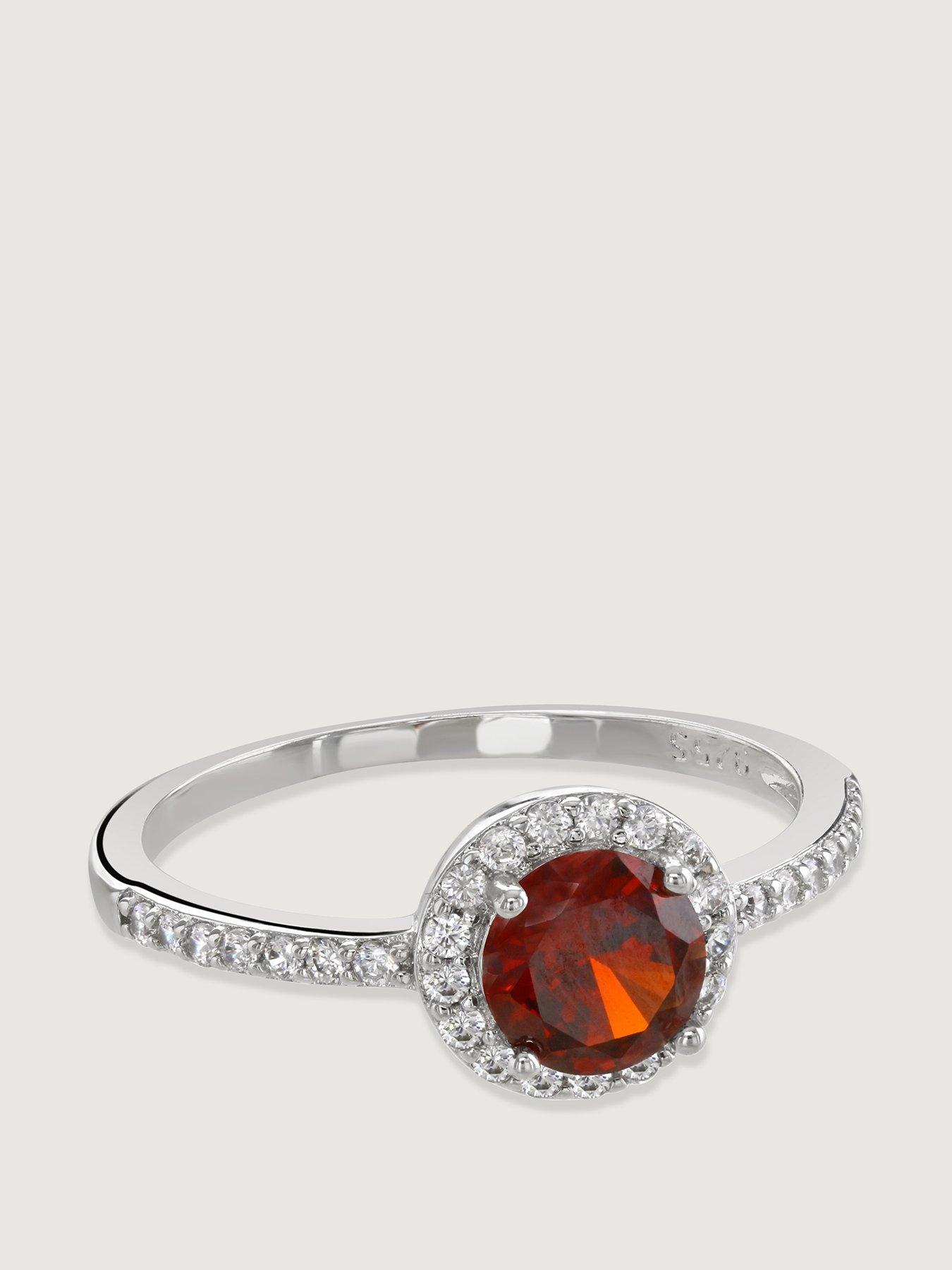 Product photograph of Buckley London Ruby Halo Ring from very.co.uk