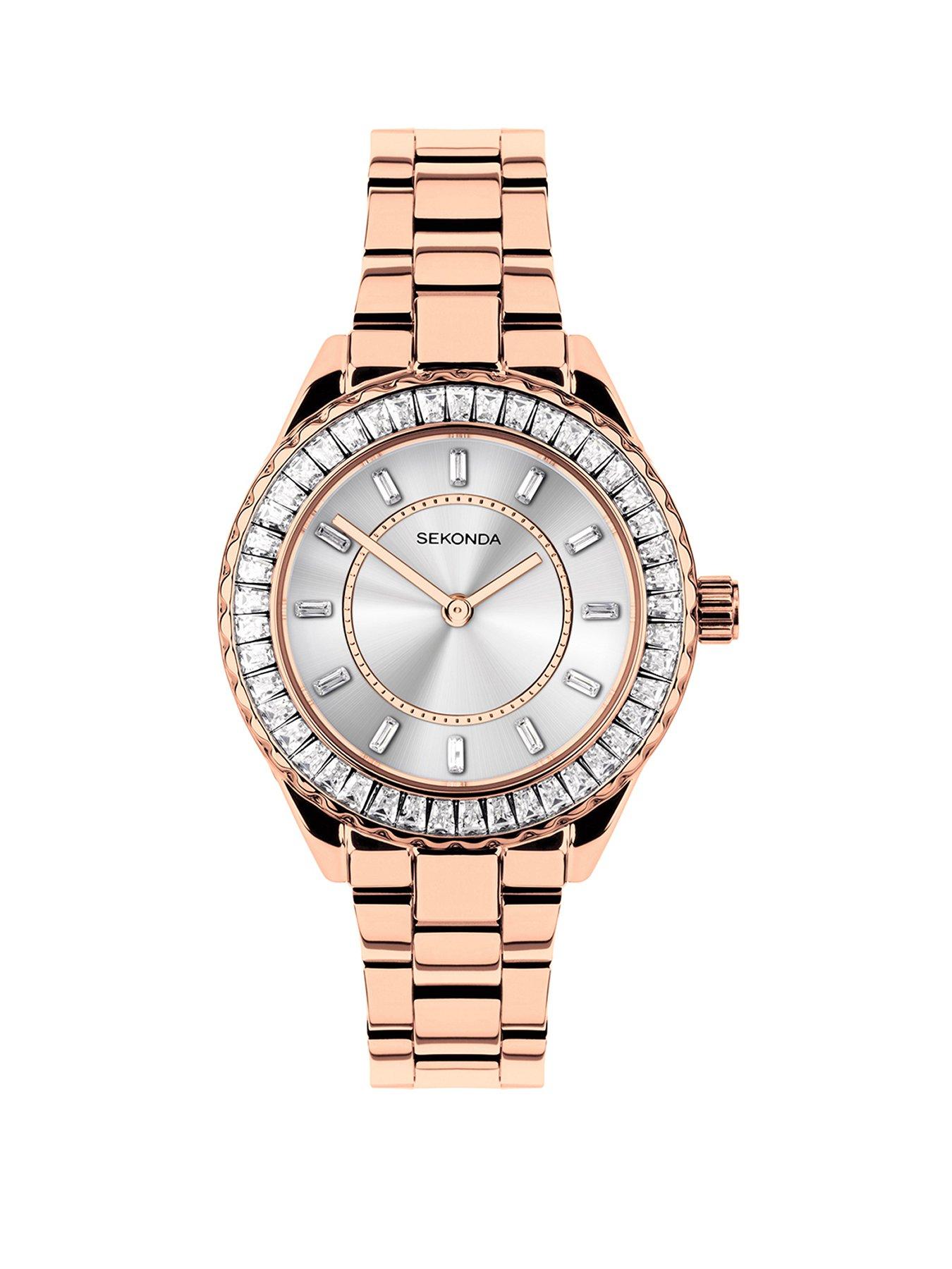 Product photograph of Sekonda Margot Rose Gold Analogue Watch from very.co.uk