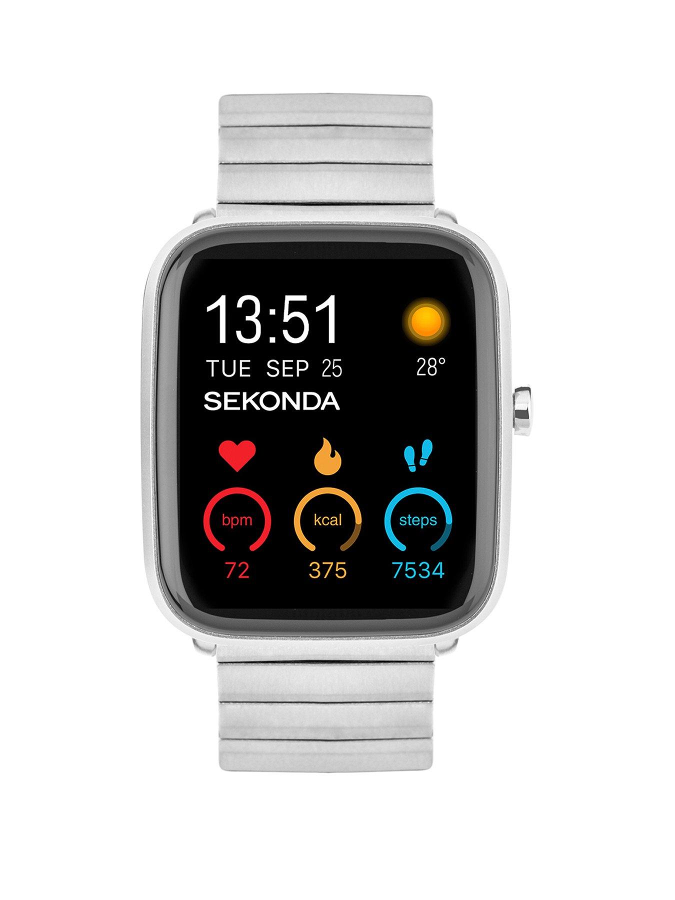 Sekonda Unisex Motion Plus Silver Stainless Steel Bracelet Smartwatch