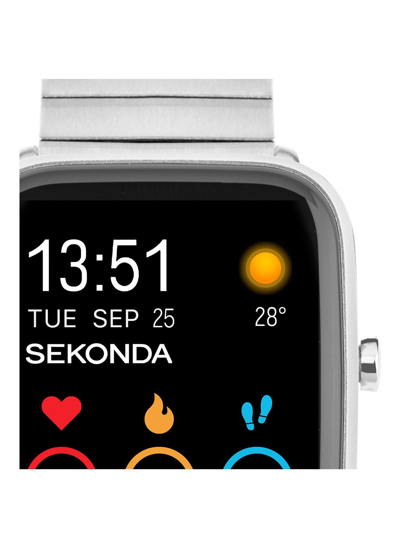Sekonda Hybride Smartwatch Sekonda 45mm Hybride Smartwatch Met Armband, Zilver, 45 Mm De Roestvrijstalen Armband