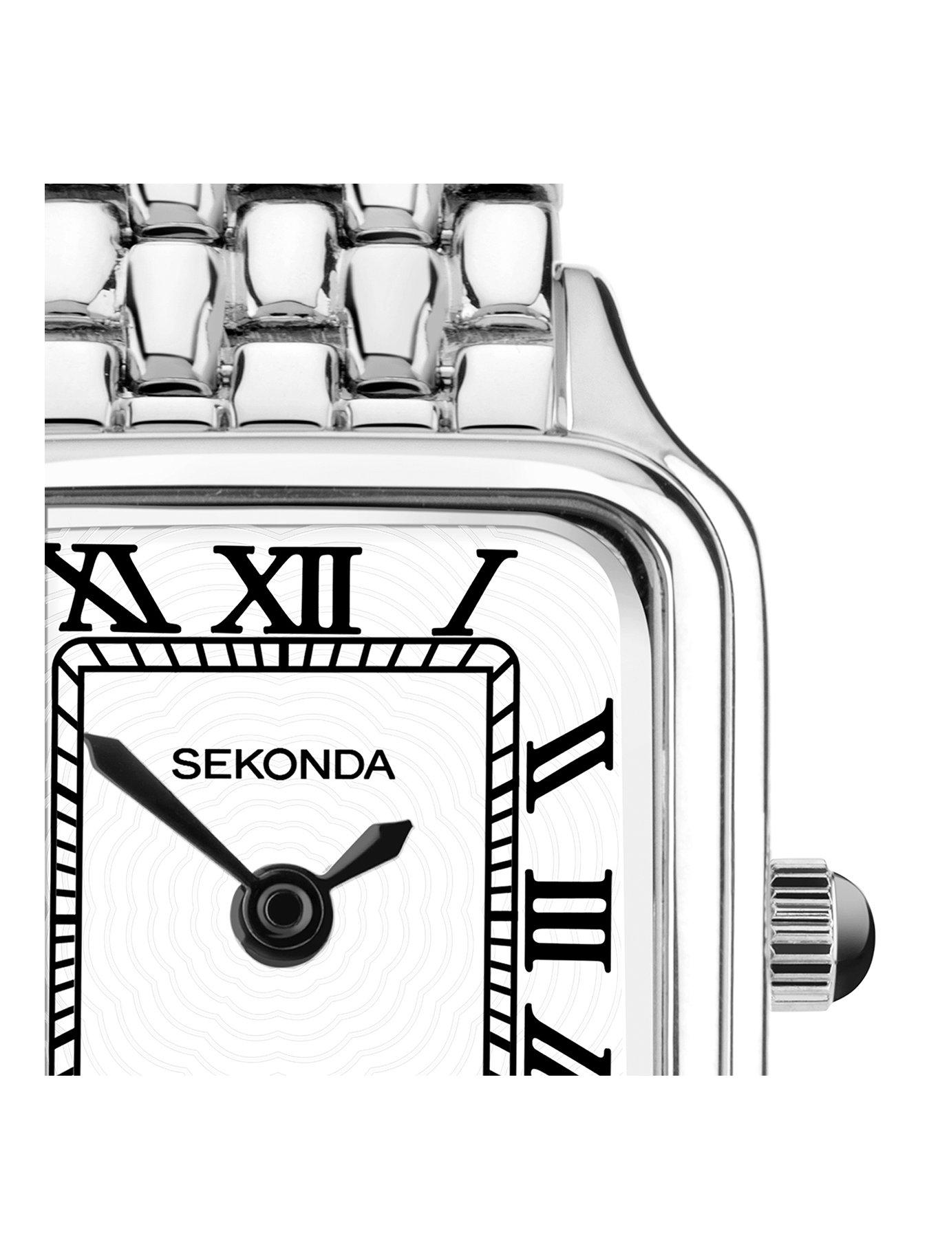 Image 2 of 7 of Sekonda Women's Monica Maxi Silver Alloy Bracelet with White Dial Analogue Watch