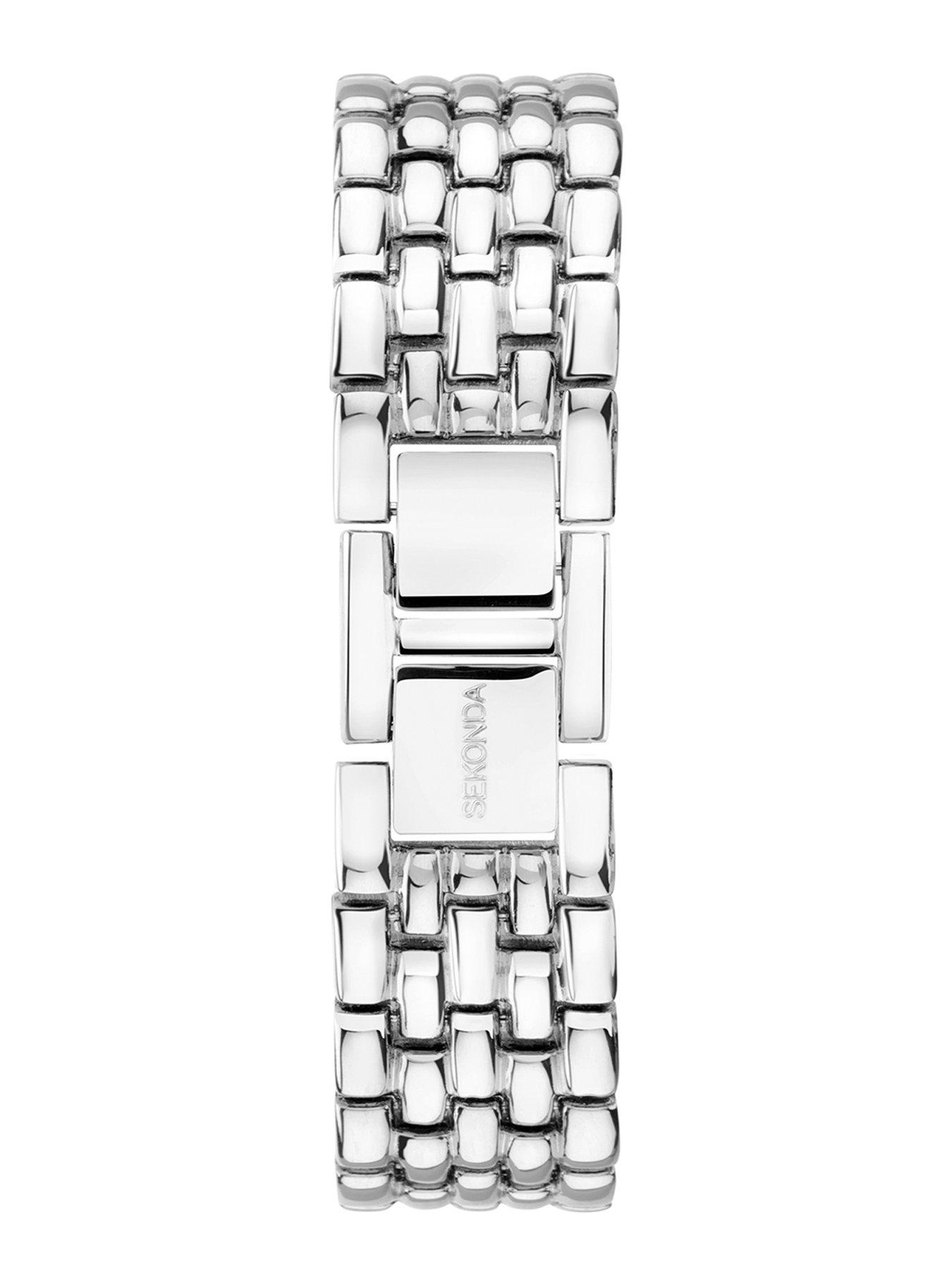 Image 6 of 7 of Sekonda Women's Monica Maxi Silver Alloy Bracelet with White Dial Analogue Watch