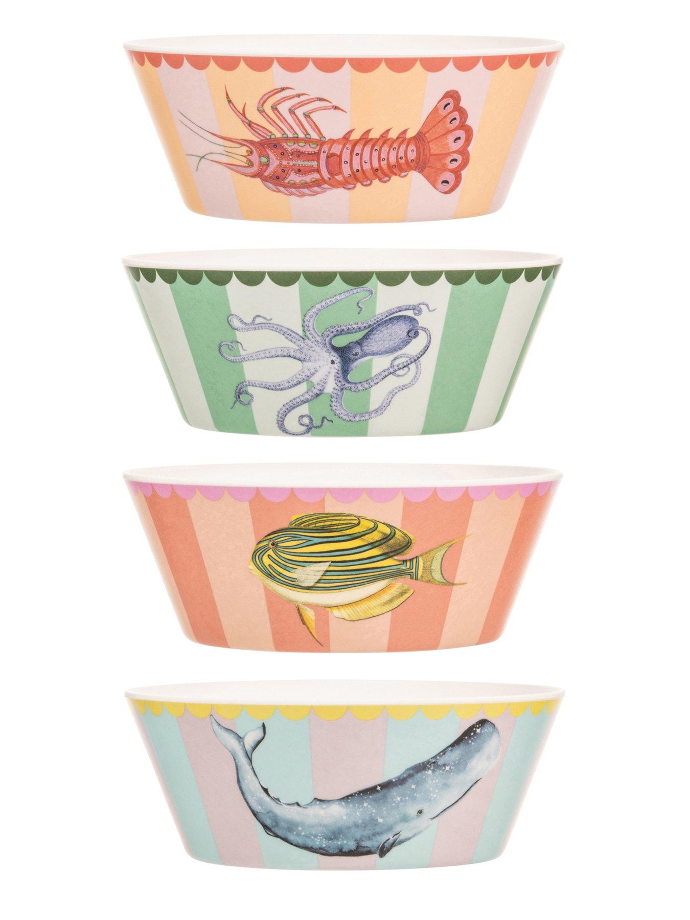 Product photograph of Yvonne Ellen Set Of 4 Melamine Bowls from very.co.uk