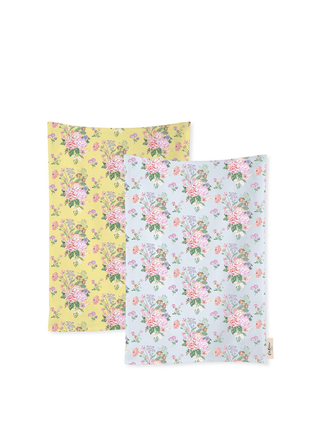 Product photograph of Cath Kidston Floral Fields Set Of 2 Tea Towels from very.co.uk