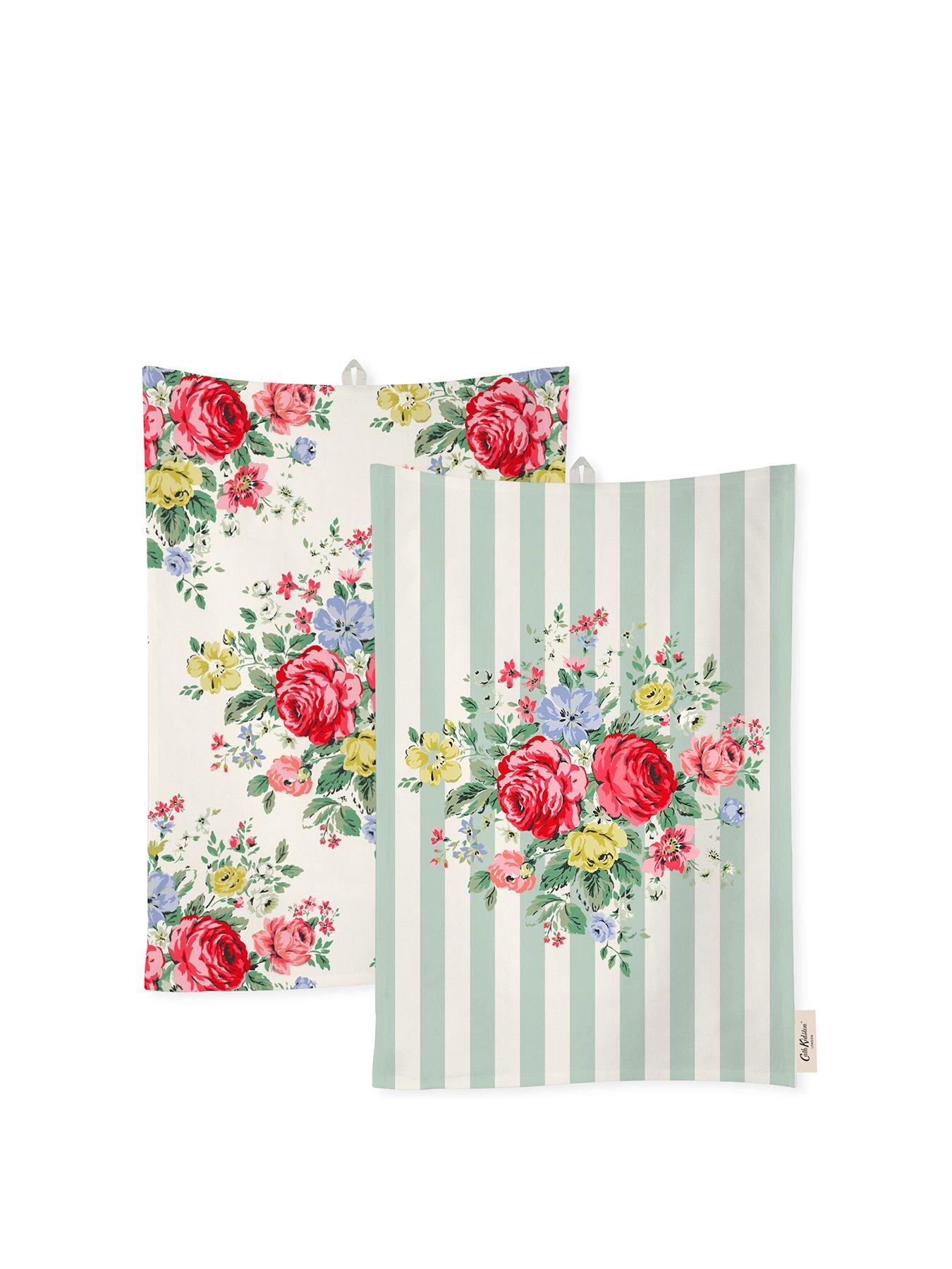 Product photograph of Cath Kidston Feels Like Cotton Tea Towels Ndash Set Of 2 from very.co.uk