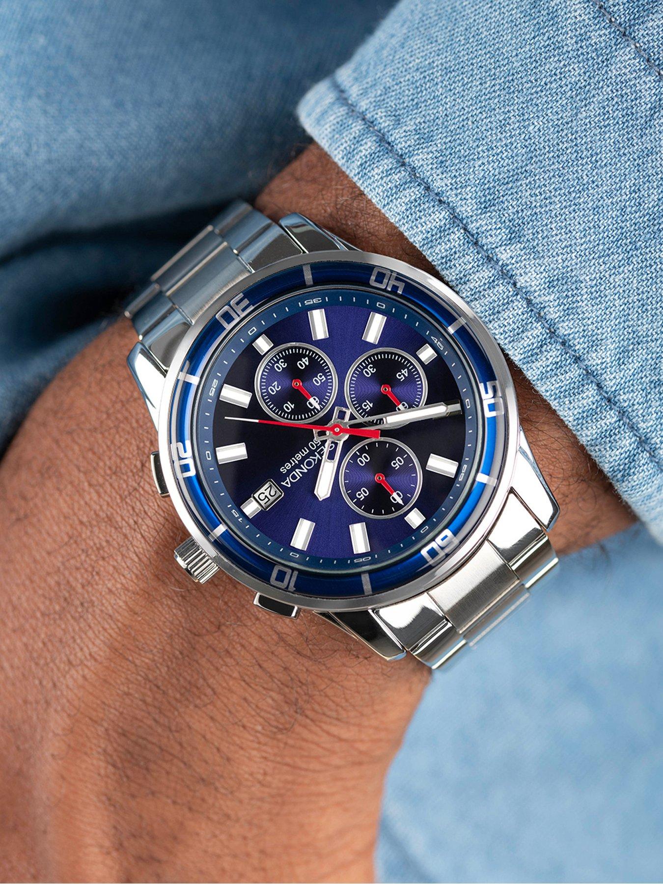 Image 6 of 6 of Sekonda Midnight Silver Stainless Steel Bracelet&nbsp;Chronograph Watch
