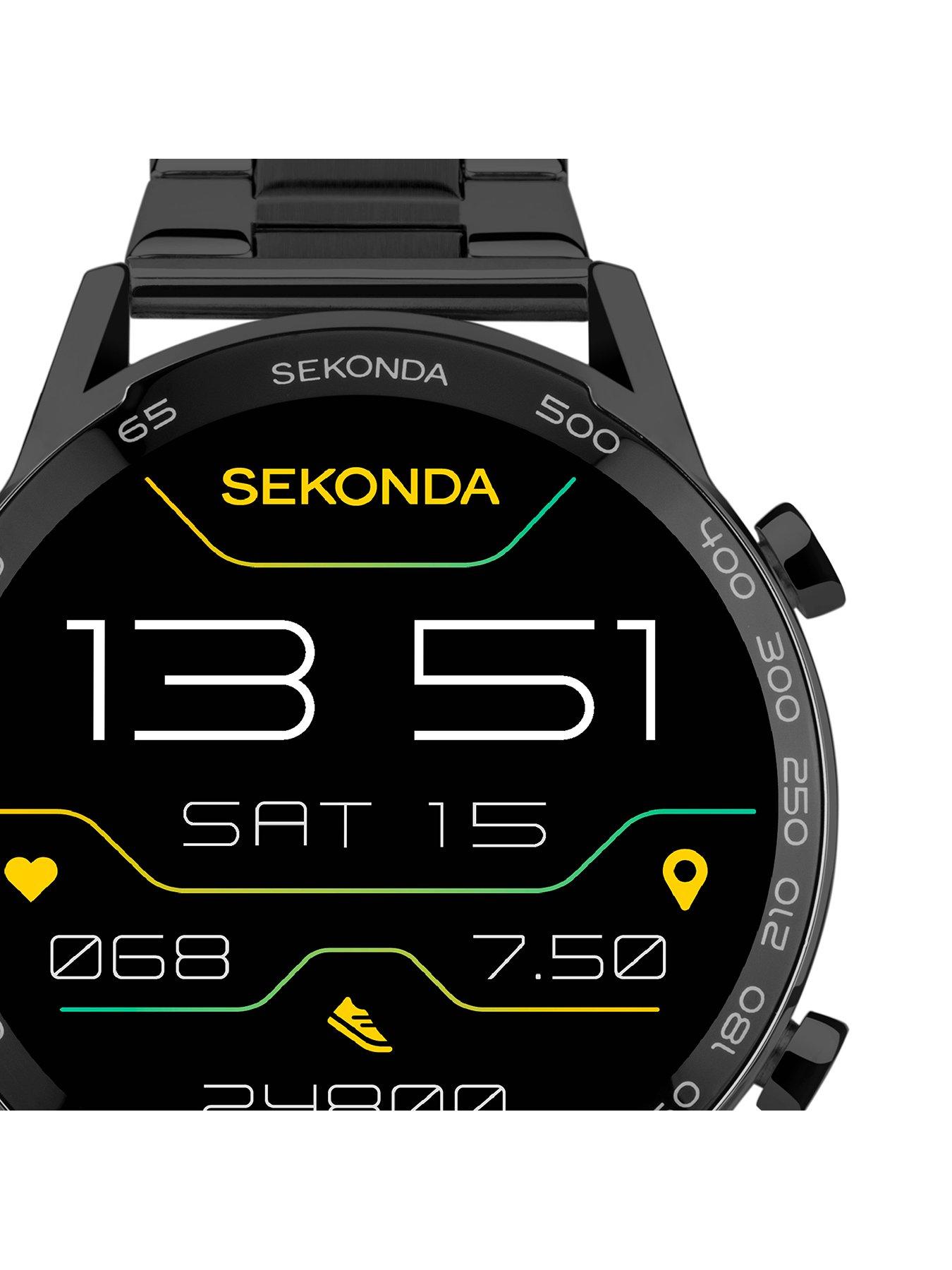 Image 2 of 7 of Sekonda Mens Active Plus Black Stainless Steel Bracelet Smartwatch