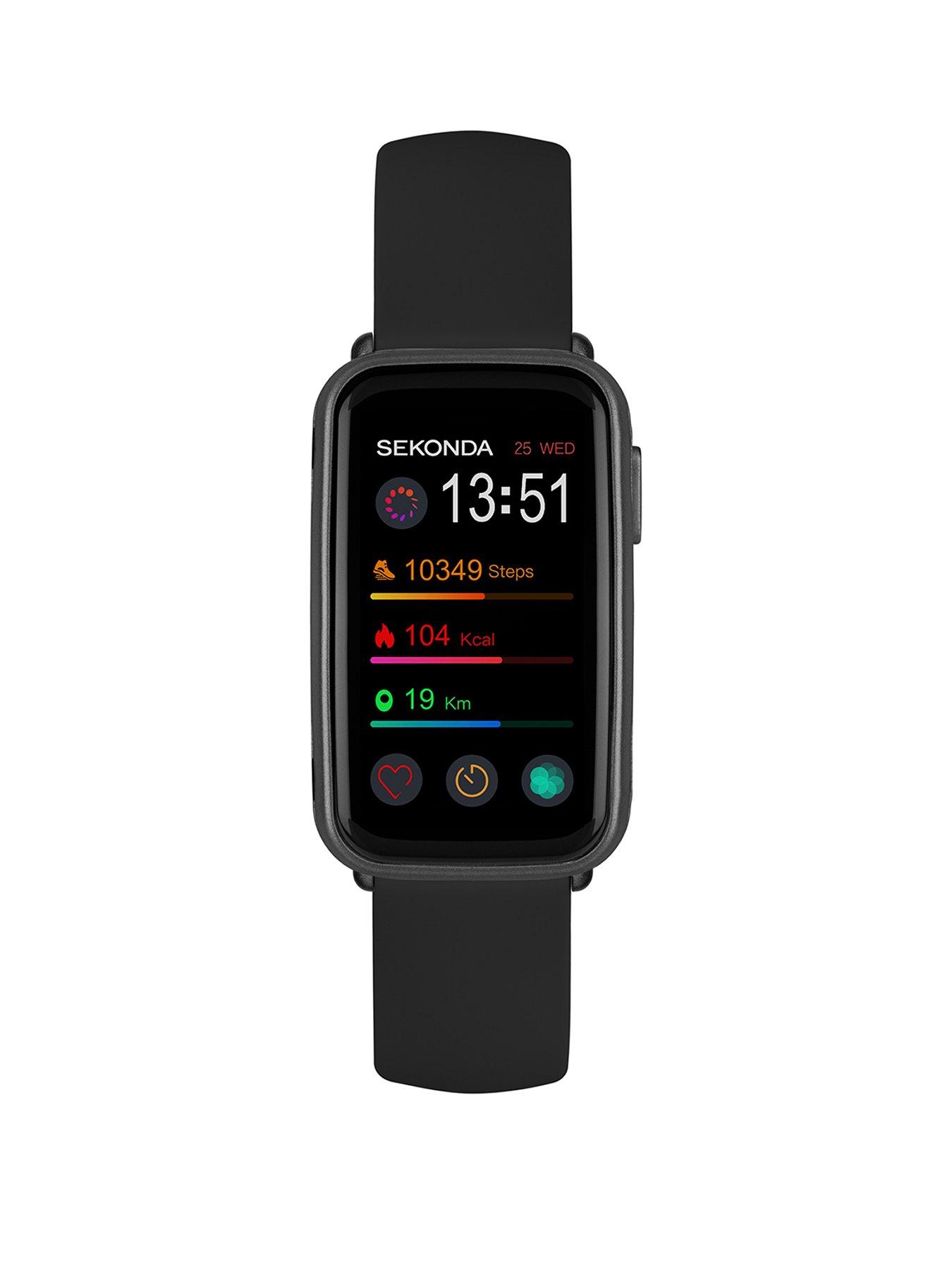 Sekonda Unisex Track Black Silicone Strap Smartwatch