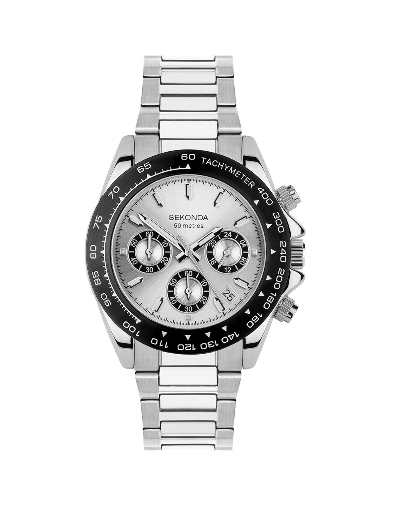 undefined Circuit Silver Stainless Steel Bracelet Chronograph Watch
