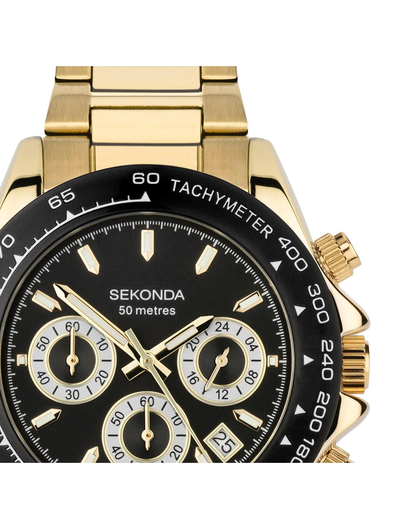 Image 2 of 7 of Sekonda Circuit Gold Stainless Steel Bracelet Chronograph Watch