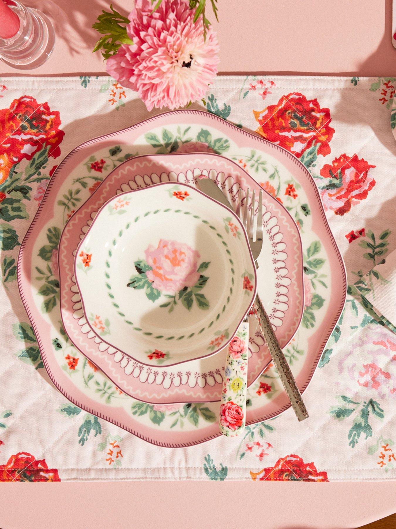 Product photograph of Cath Kidston Archive Rose Pasta Bowl from very.co.uk