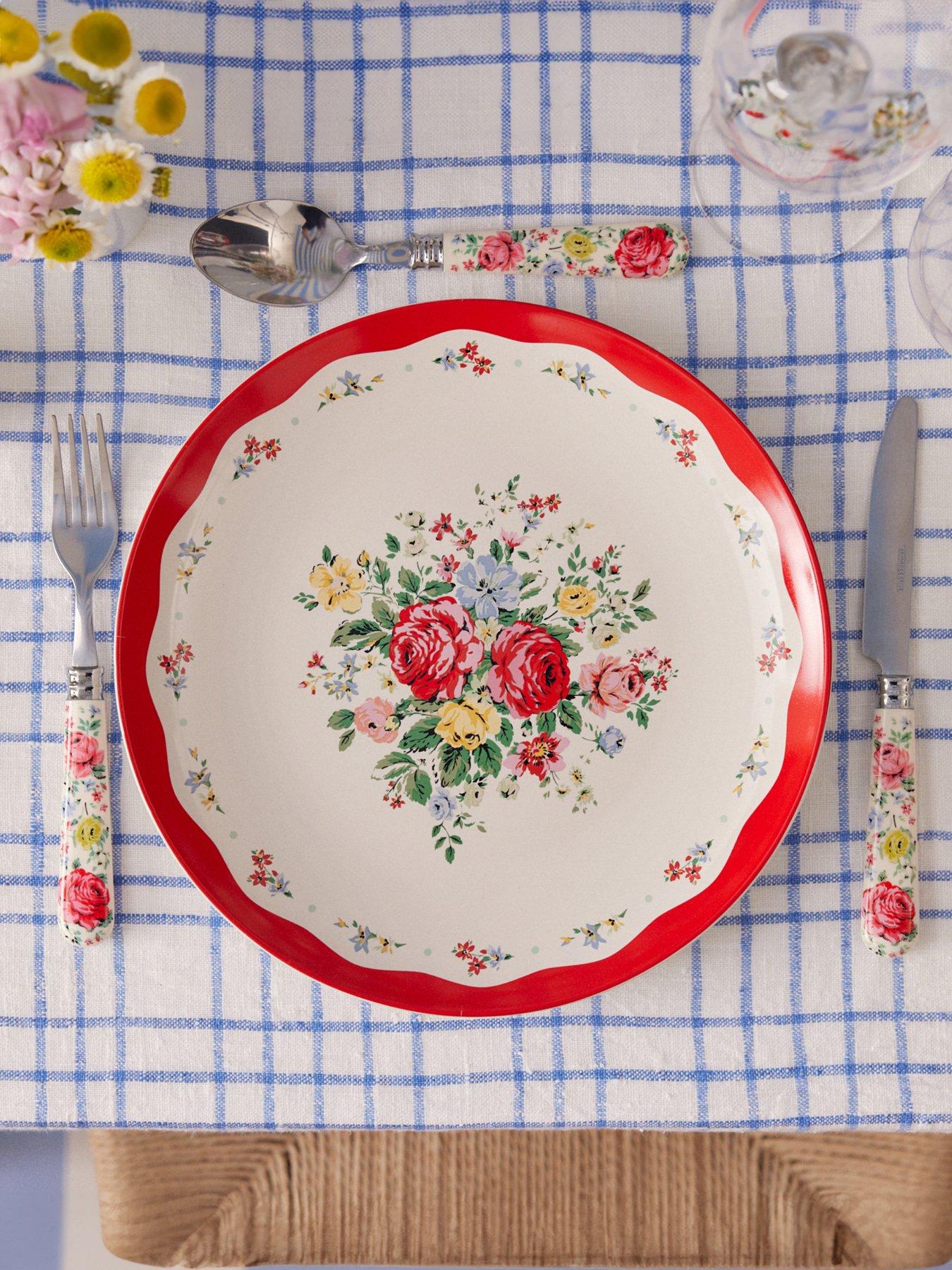 Product photograph of Cath Kidston Feels Like Home Dinner Plate from very.co.uk