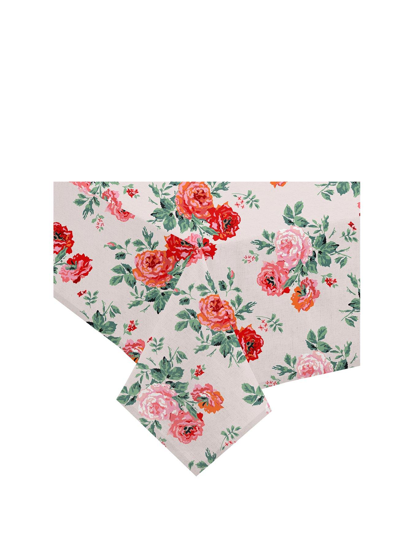 Product photograph of Cath Kidston Archive Rose Tablecloth Ndash 130 X 200 Cm from very.co.uk