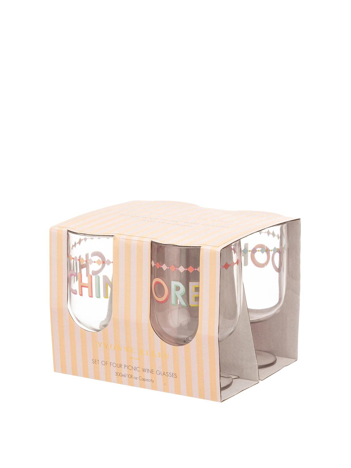 Product photograph of Yvonne Ellen Set Of 4 Picnic Wine Glasses from very.co.uk